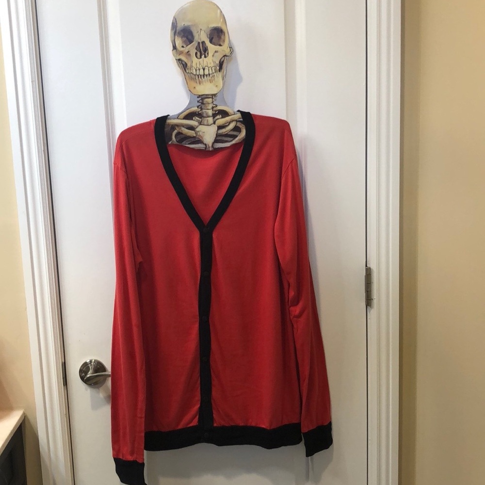BDG Men’s M Red and Black Cardigan